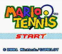 une photo d'Ã©cran de Mario Tennis (Game Boy) sur Nintendo Game Boy Color